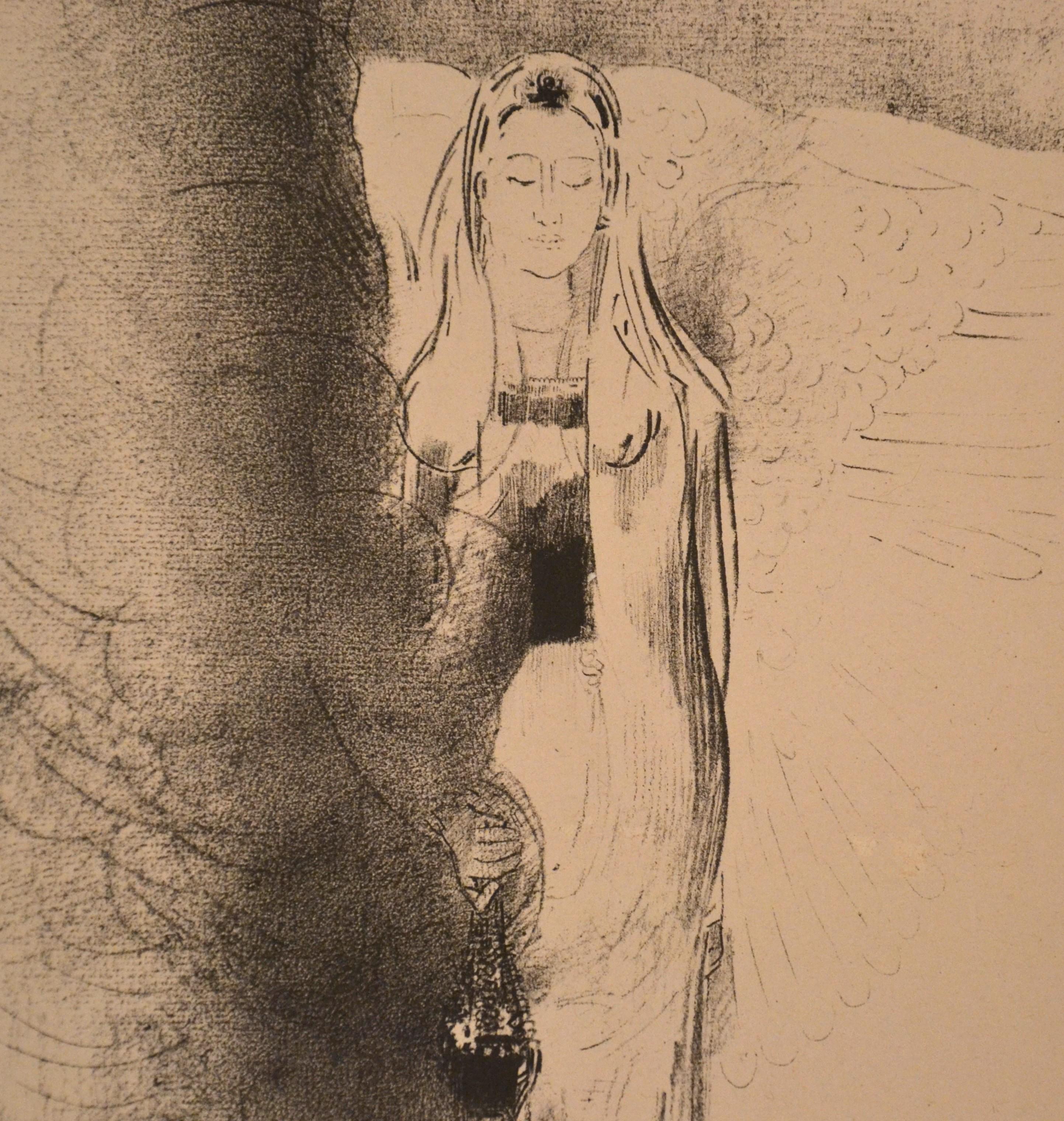 Apocalypse de Saint Jean - Lithographs on Chine collé by Odilon Redon - 1899 For Sale 9