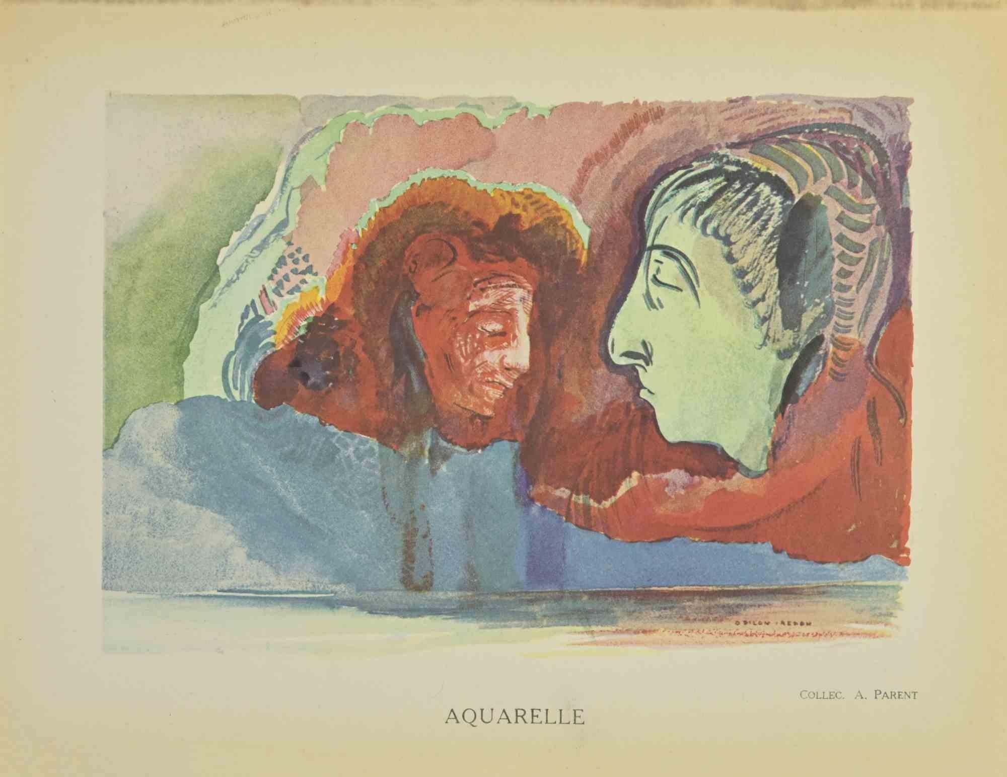 Dante's Vision is a lithograph realized after a watercolor by Odilon Redon. 

They belong to the suite "Odilon Redon Peintre, Dessinateur et Graveur", published by Henri Felury in 1923.

Good conditions, foxing on margins.

Odilon Redon  (Bordeaux,