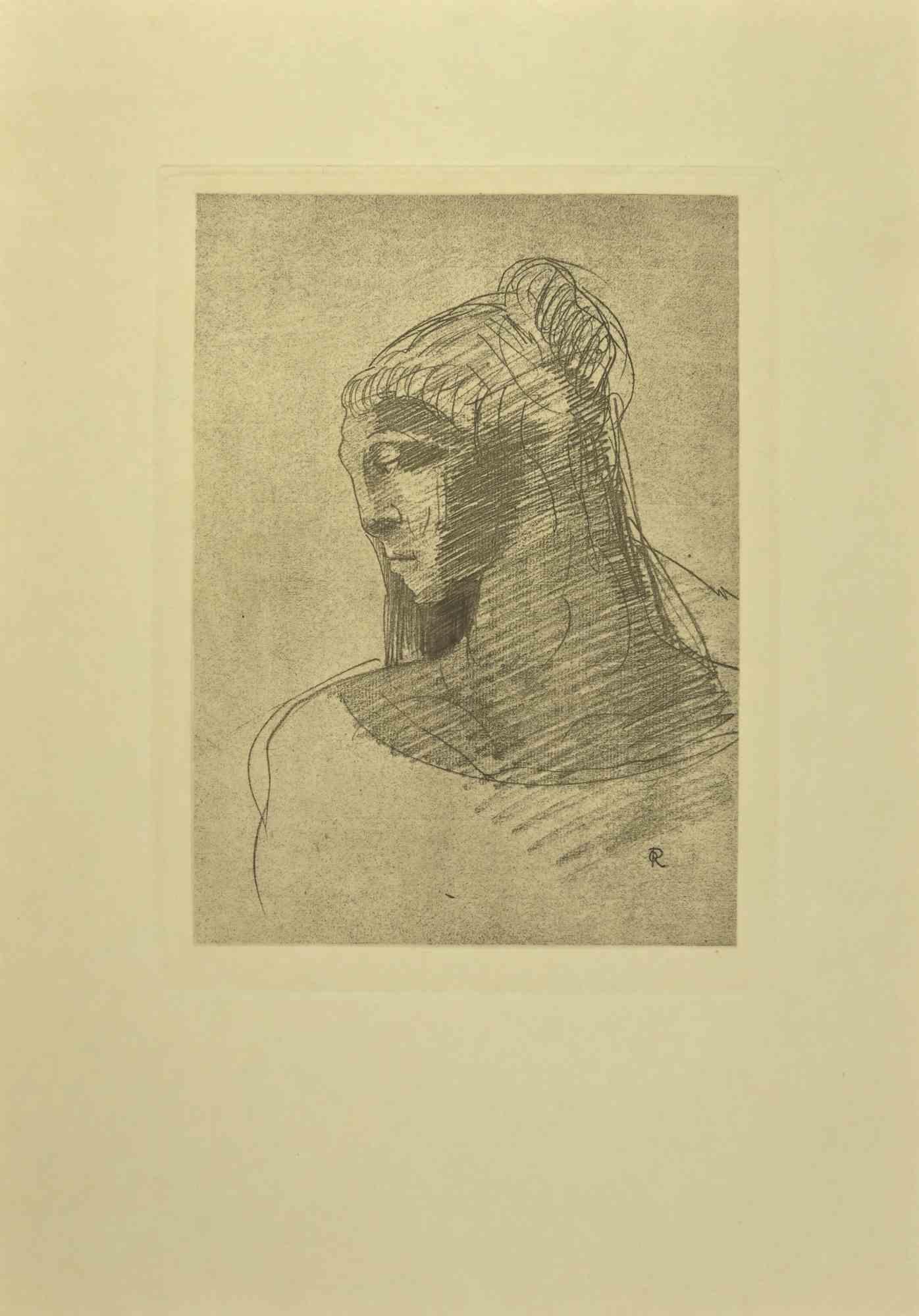 Illustration from the Series "Les Fleurs du Mal" after Odilon Redon - 1923