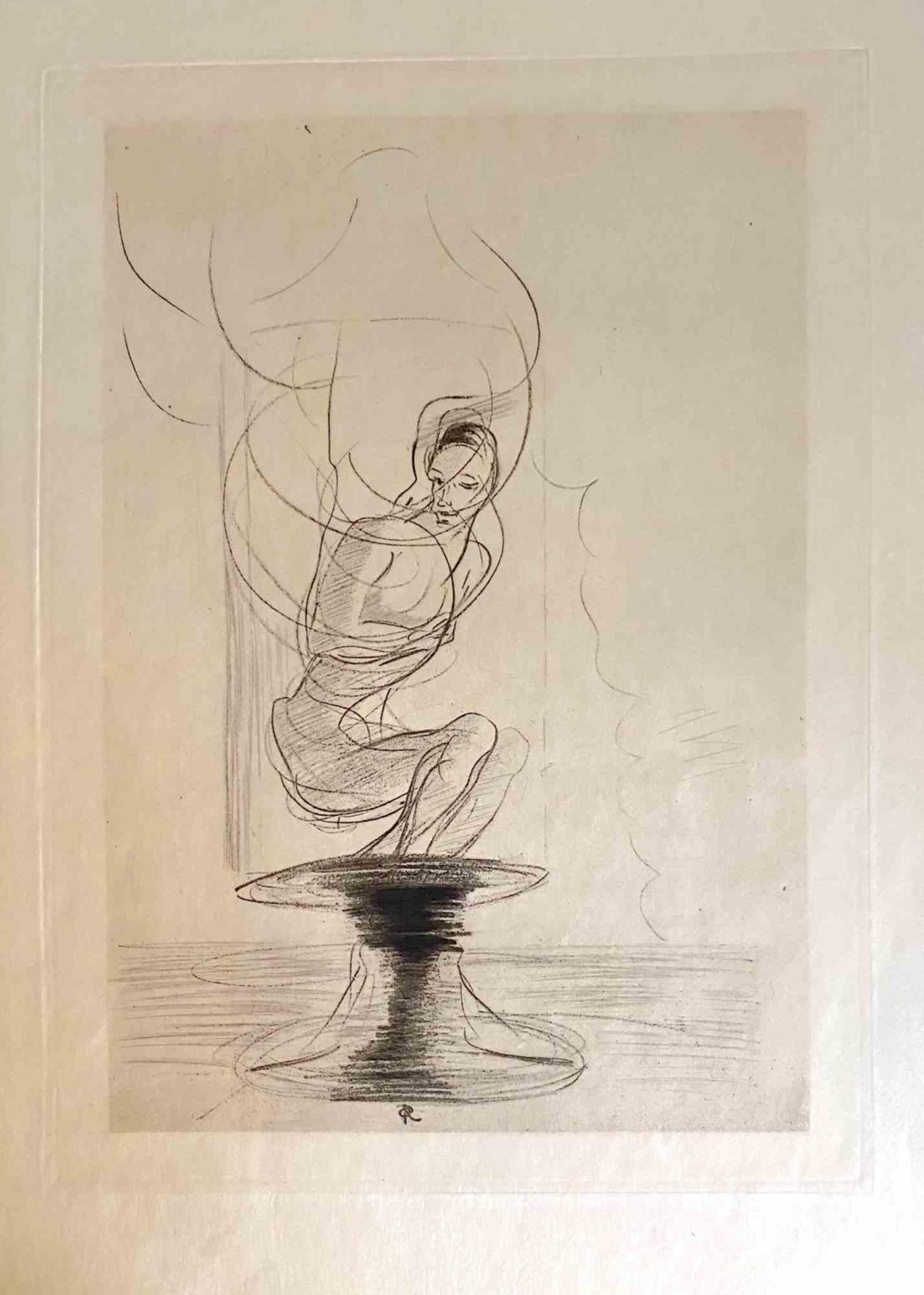 Illustration de la série « Les Fleurs du Mal » d'après Odilon Redon - 1923