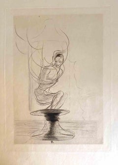 Illustration from the Series "Les Fleurs du Mal" after Odilon Redon - 1923
