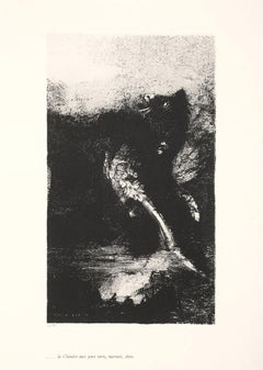 La Chimère aux Yeux Verts -  Litografía de O. Redon - 1888