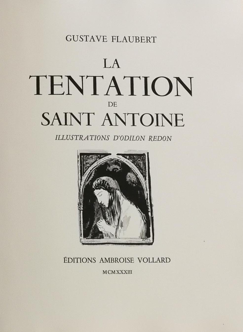 Odilon Redon Figurative Print - La Tentation de Saint Antoine, Gustave Flaubert's illustrated book by O. Redon