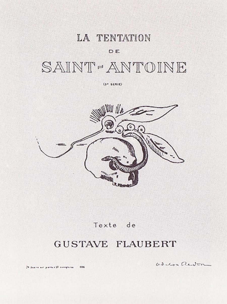 Odilon Redon Figurative Print - La Tentation de Saint Antoine,  Lithographs by O. Redon - 1896