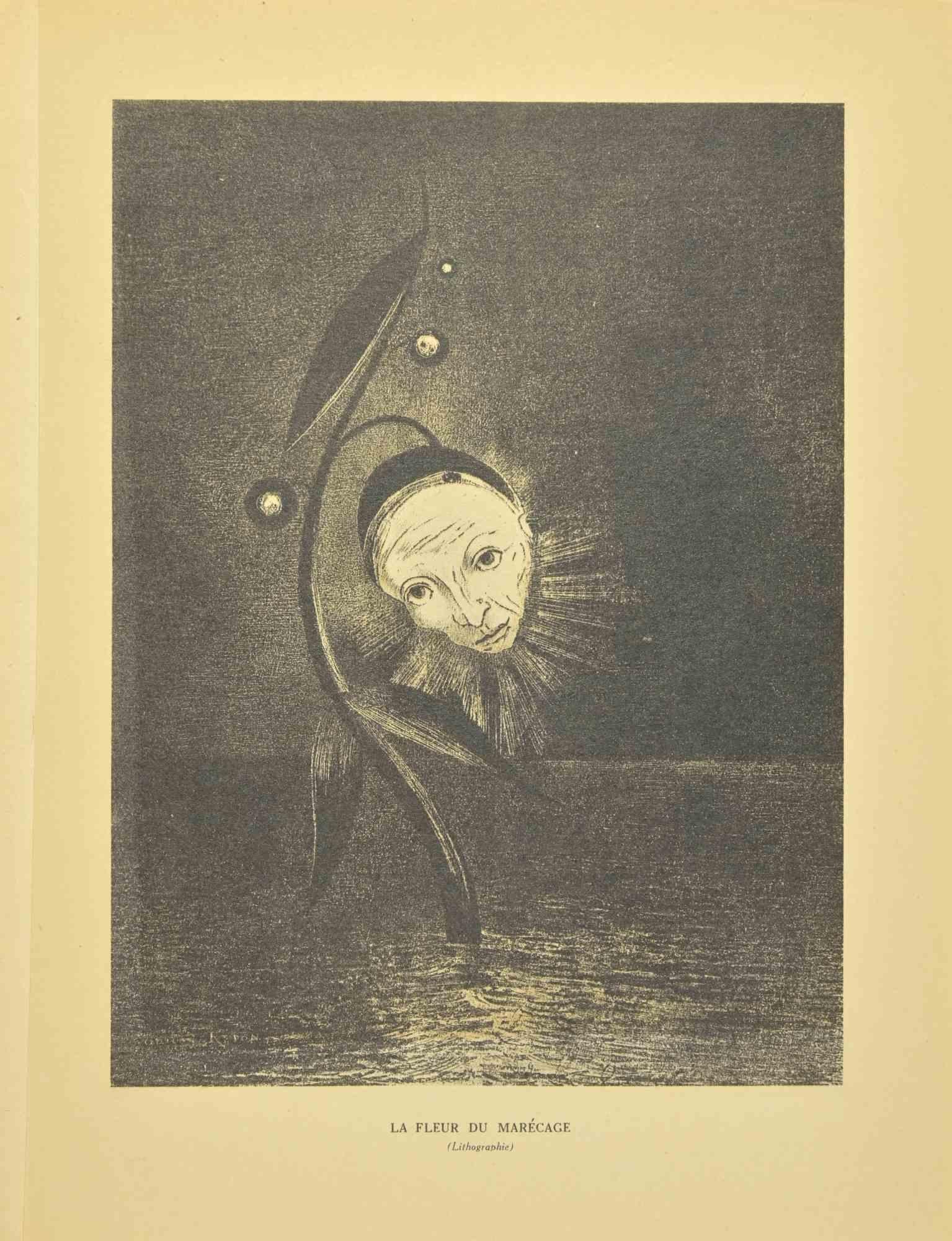 Le Fleur Du Marécage - Lithograph after Odilon Redon - 1923