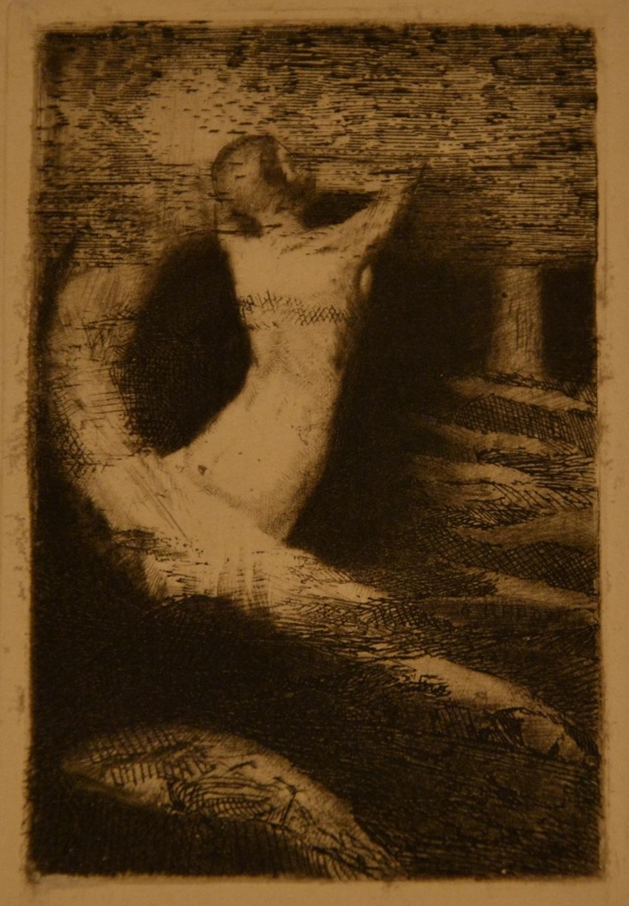 Odilon Redon Figurative Print – Passage d'une Ameisen 