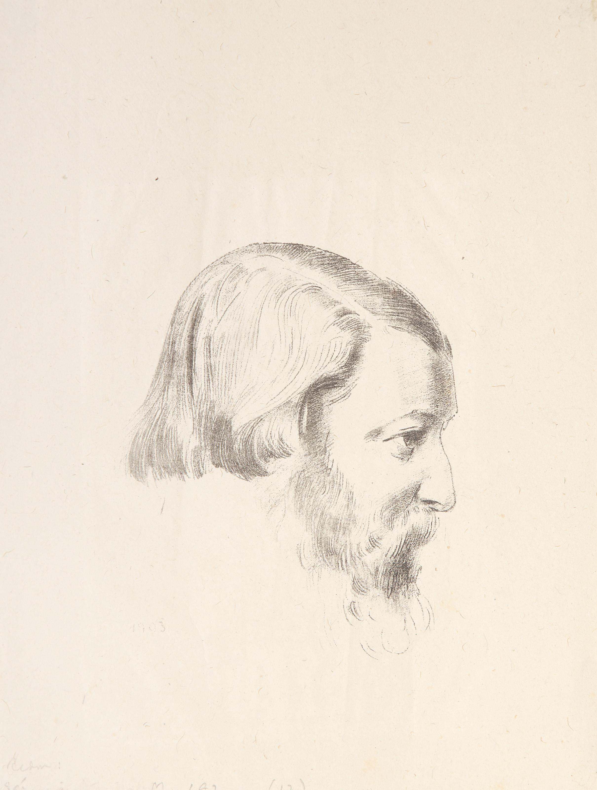  Odilon Redon, French (1840 - 1916) -  Paul Serusier, Year: 1903, Medium: Lithograph on Japon, dated in the plate, Image Size: 7 x 5 inches, Size: 12.25 x 9.5 in. (31.12 x 24.13 cm), Reference: Mellerio, IV, 192, Description: From the collection of