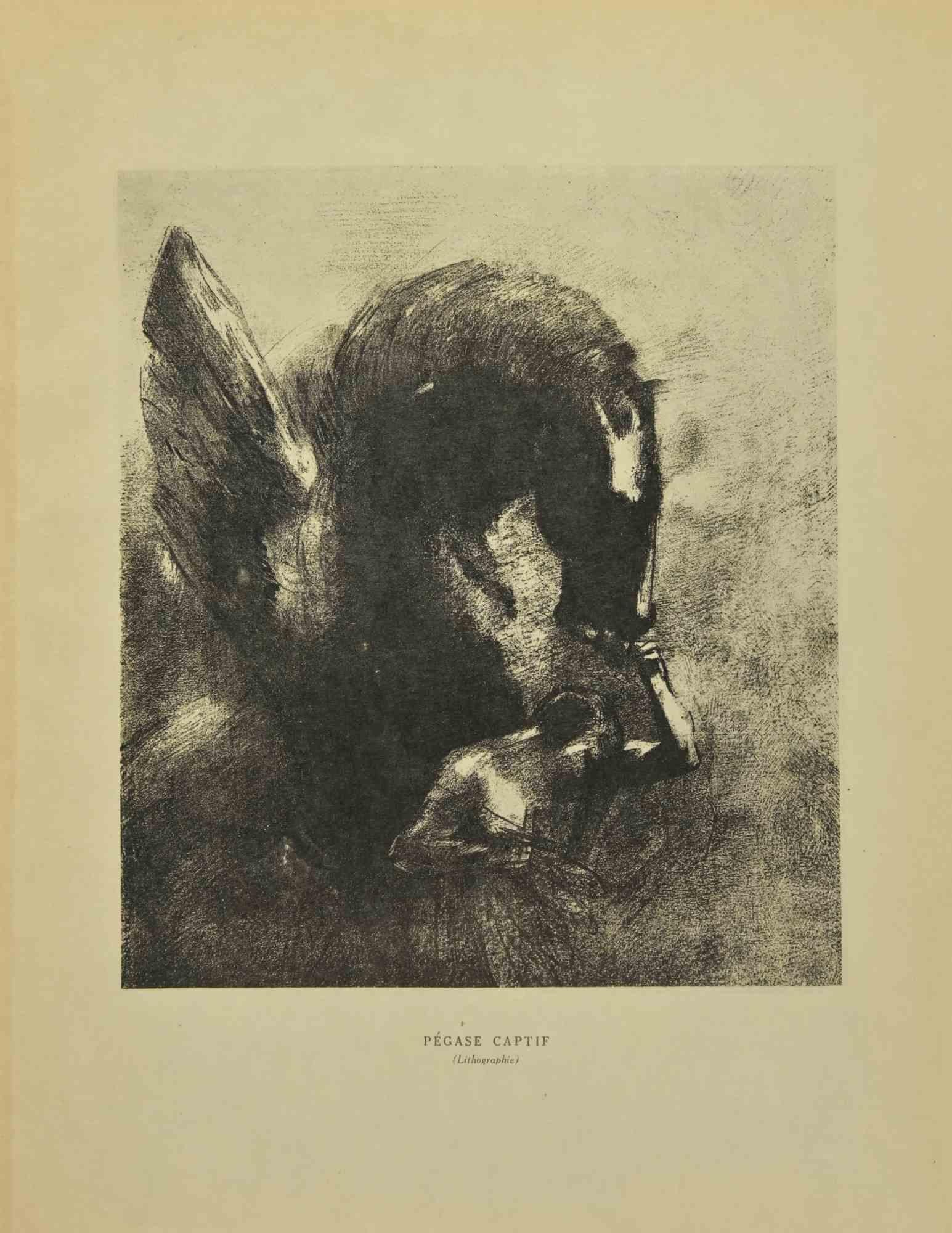 Pegase Captif is a prototype reproduction realized after Odilon Redon. 

They belong to the suite "Odilon Redon Peintre, Dessinateur et Graveur", published by Henri Felury in 1923.

Titled on the lower.

Good conditions, foxing on margins.

Odilon