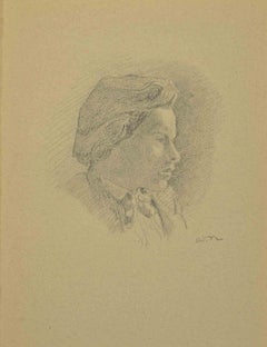 Portrait - Lithograph after Odilon Redon - 1923