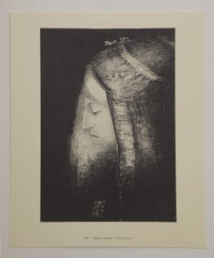 "Profil de Lumière" by Odilon Redon. Framed lithograph with matting.