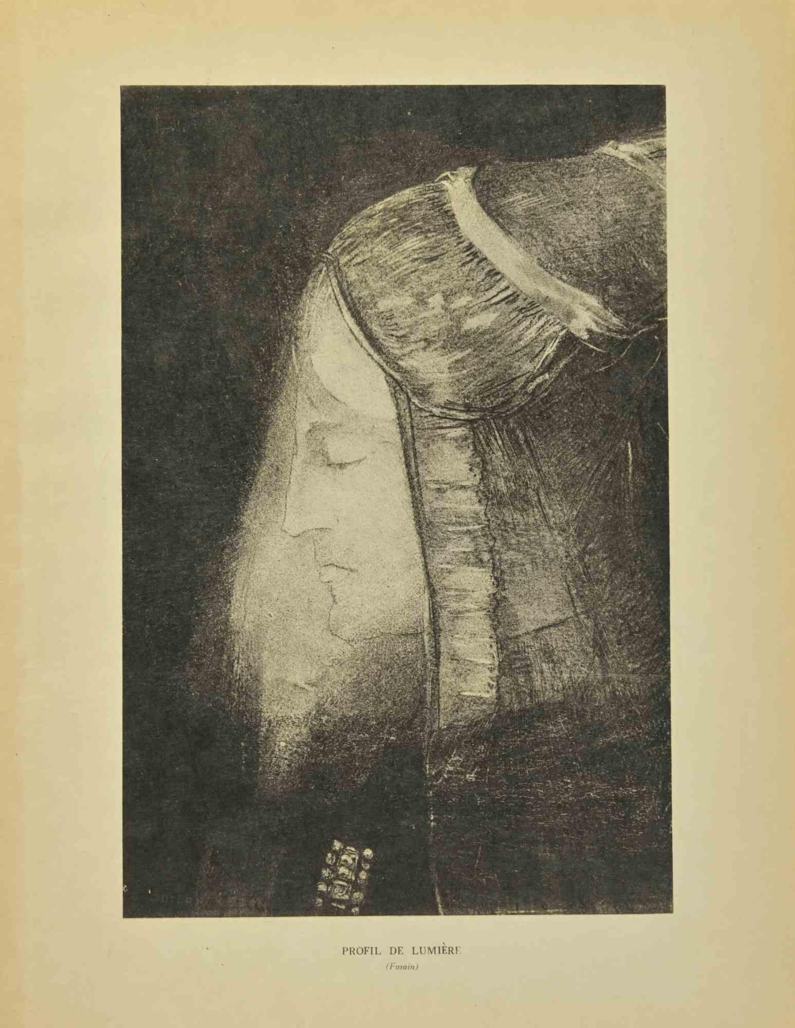 Profil de Lumière is a phototype reproduction realized after Odilon Redon. 

They belong to the suite "Odilon Redon Peintre, Dessinateur et Graveur", published by Henri Felury in 1923.

Titled on the lower.

Good conditions, foxing on