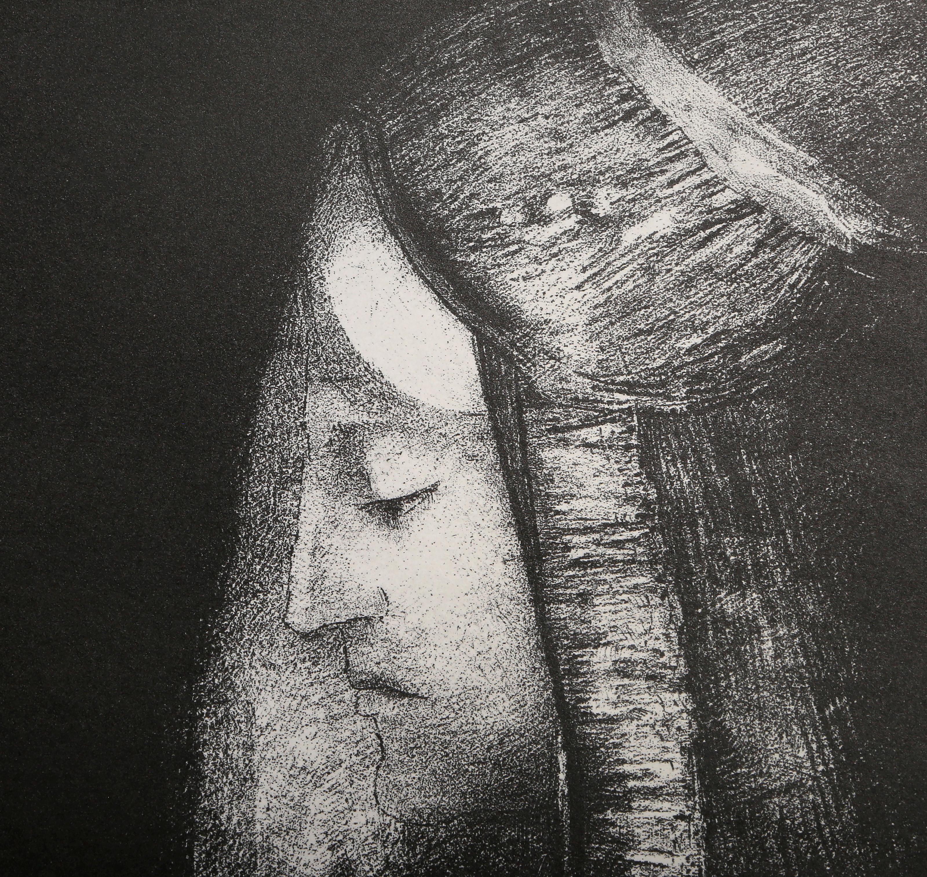 Profil de Lumiere, collotipia simbolista di Odilon Redon in vendita 1