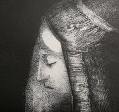 Profil de Lumiere, Symbolist Collotype after Odilon Redon