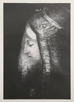 Profil de Lumiere, Symbolist Collotype after Odilon Redon Profil de Lumiere, Symbolist Collotype after Odilon Redon