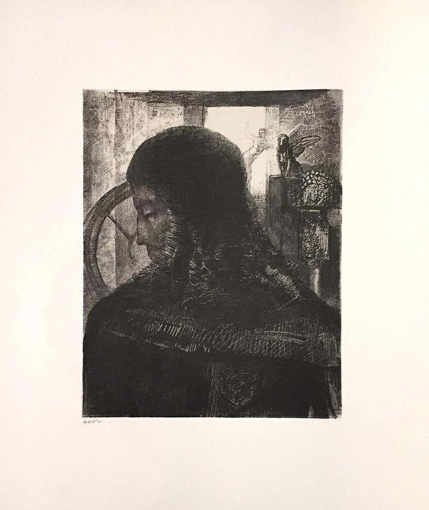 Vieux Chevalier - Lithograph by Odilon Redon - 1896