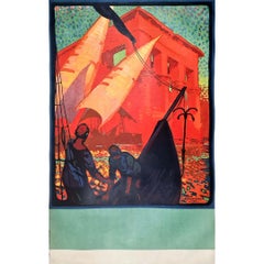 1932 Original poster by Odin Rosenvinge for the Franconia - Cunard Line