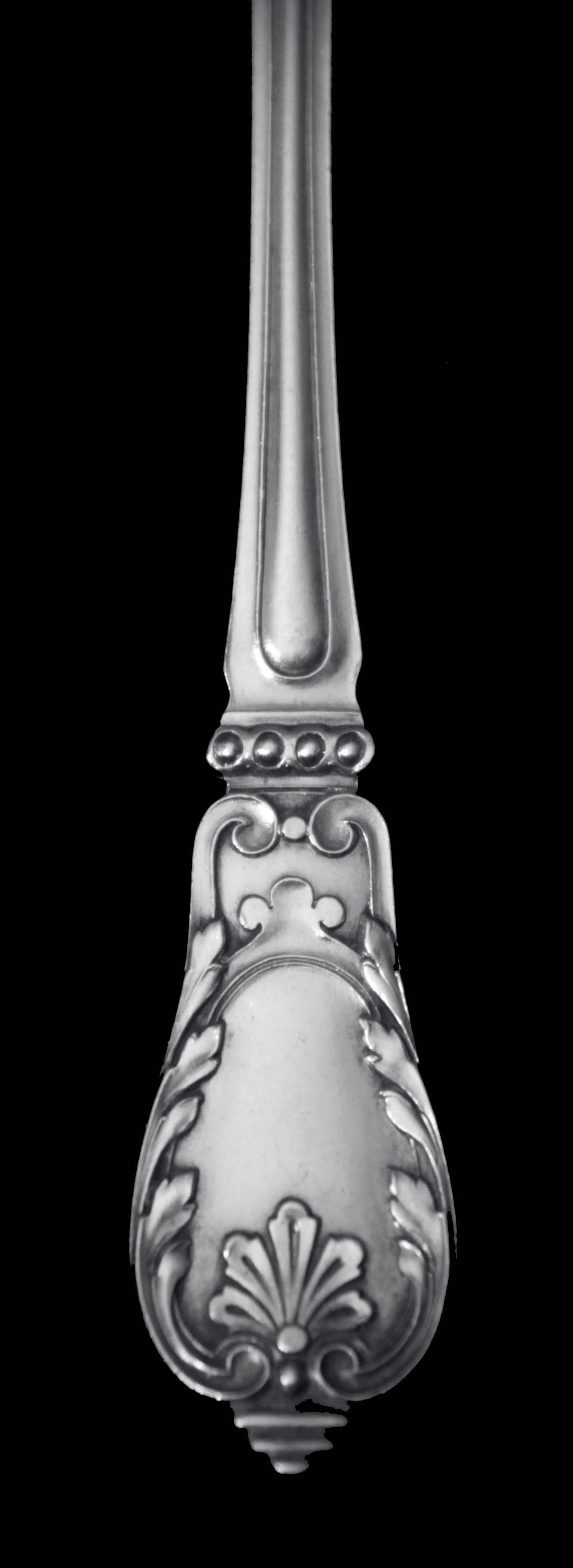 Odiot - 126 pièces Ensemble de couverts français anciens du 19ème siècle en argent sterling 950 en vente 3