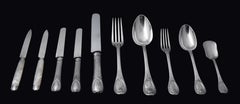 Odiot - 261 pezzi. Antique French 950 Sterling Silver Flatware Set, Louis XVI Model