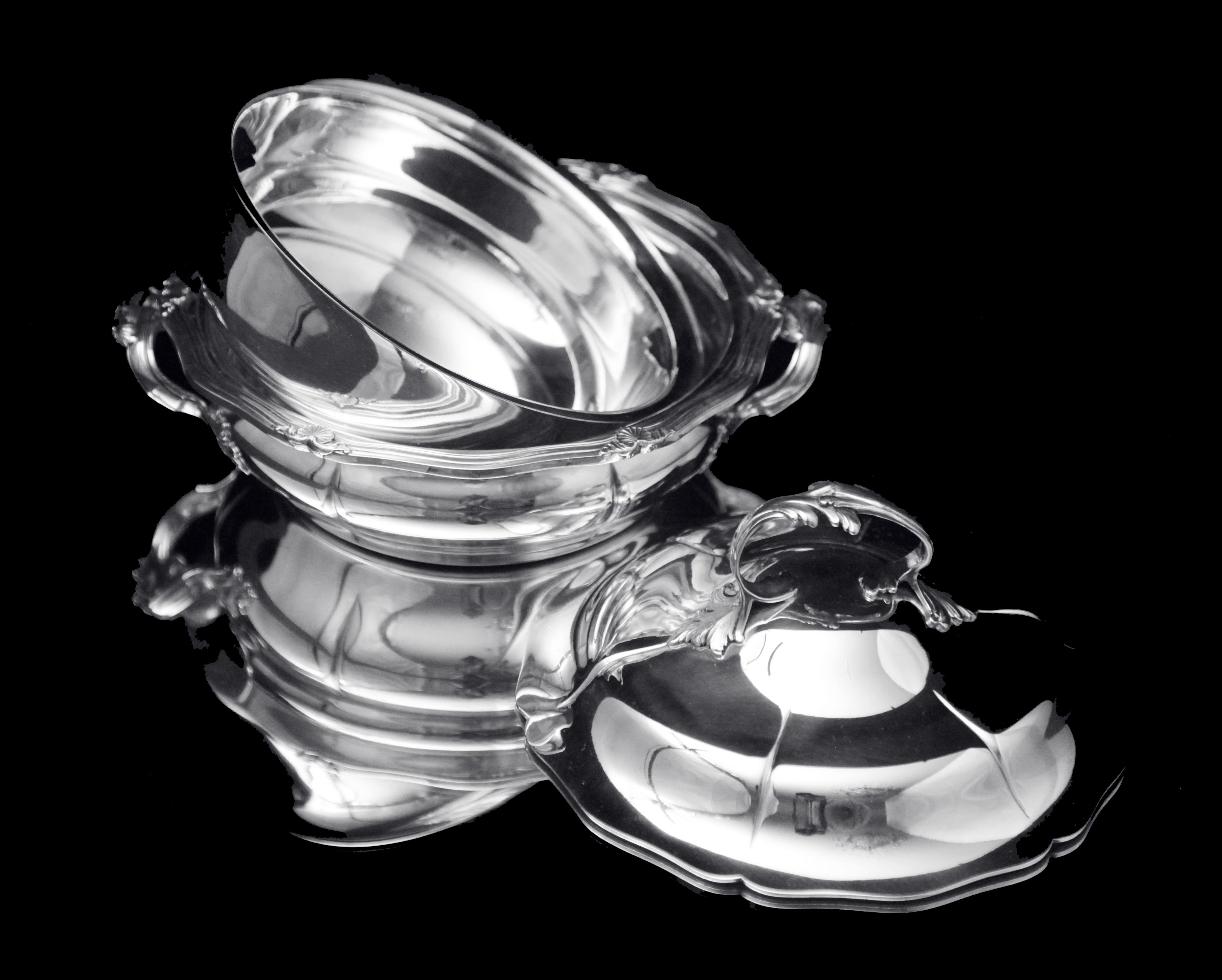Odiot - 5pc. Antiguo juego de servicio de mesa francés de plata de ley, ¡como nuevo! Francés en venta
