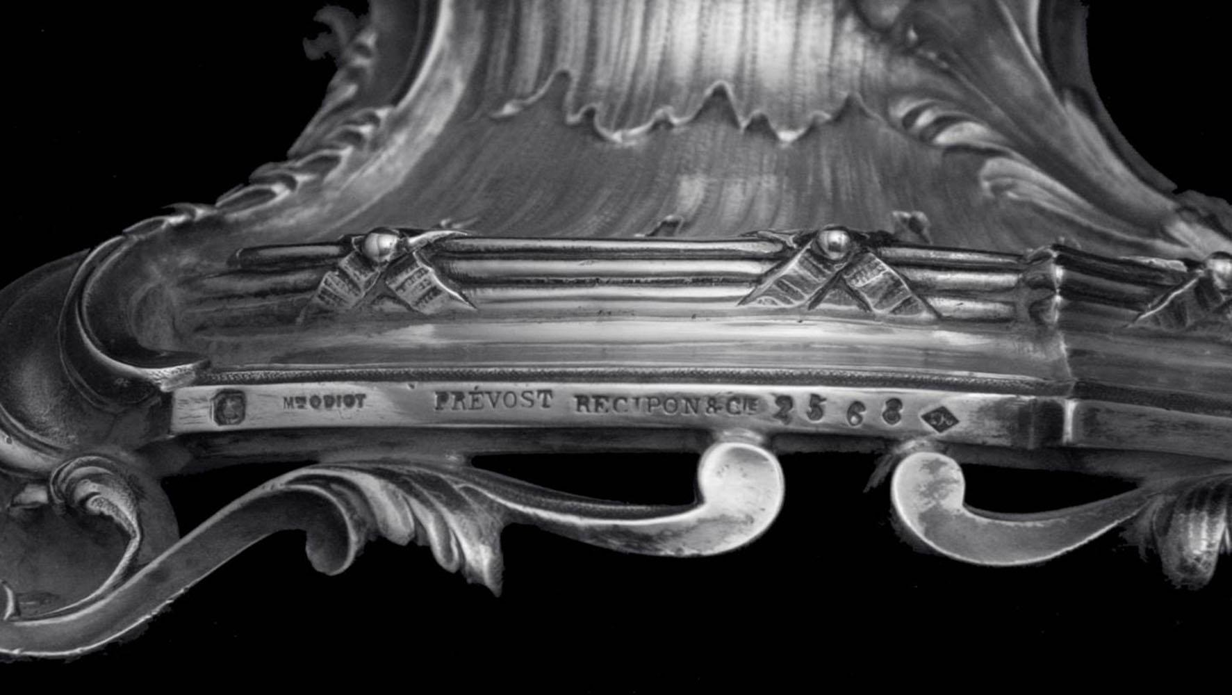 Louis XVI Odiot - Ancien plat de service à bonbons en argent 950 français, années 1880