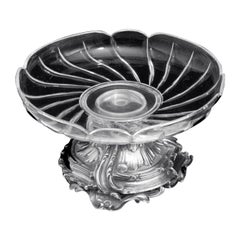 Odiot - Ancien plat de service à bonbons en argent 950 français, années 1880