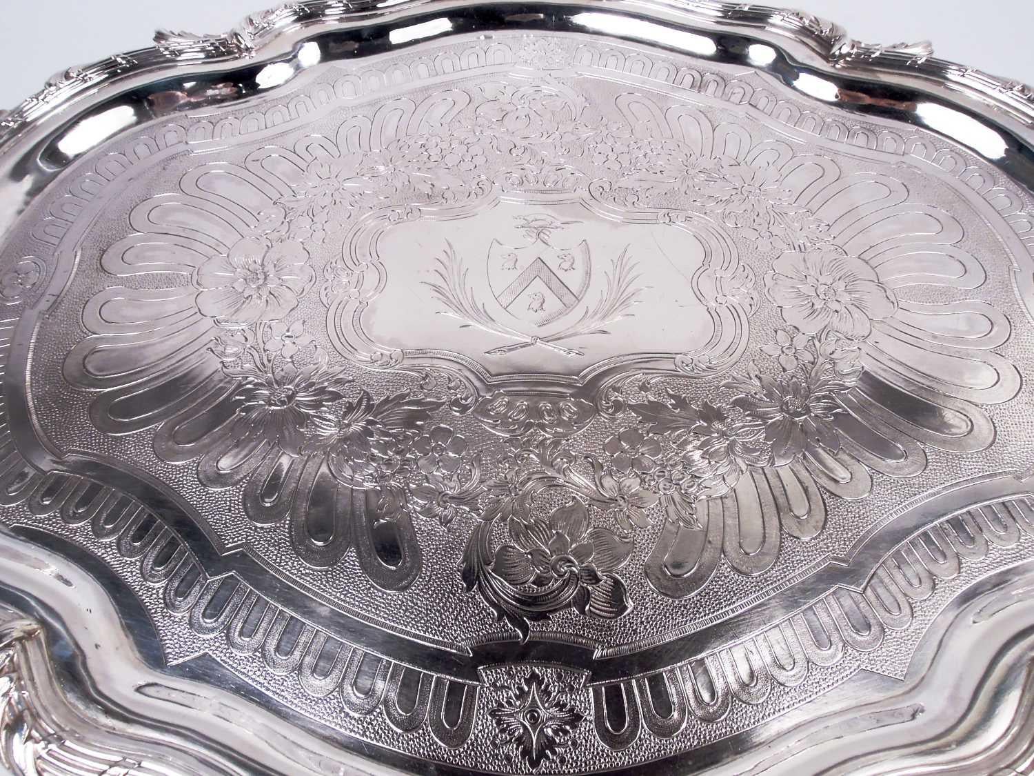 Bandeja de plata clásica Odiot French Belle Epoque Belle Époque