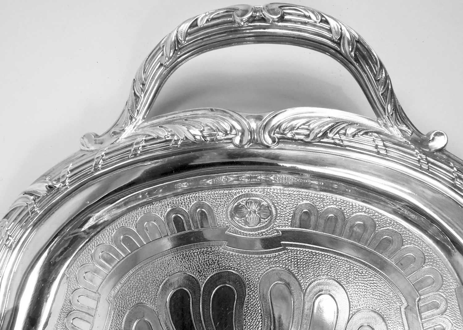 Bandeja de plata clásica Odiot French Belle Epoque en Bueno Estado en New York, NY
