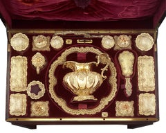 Odiot French Empire Silver-Gilt Traveling Dressing Case