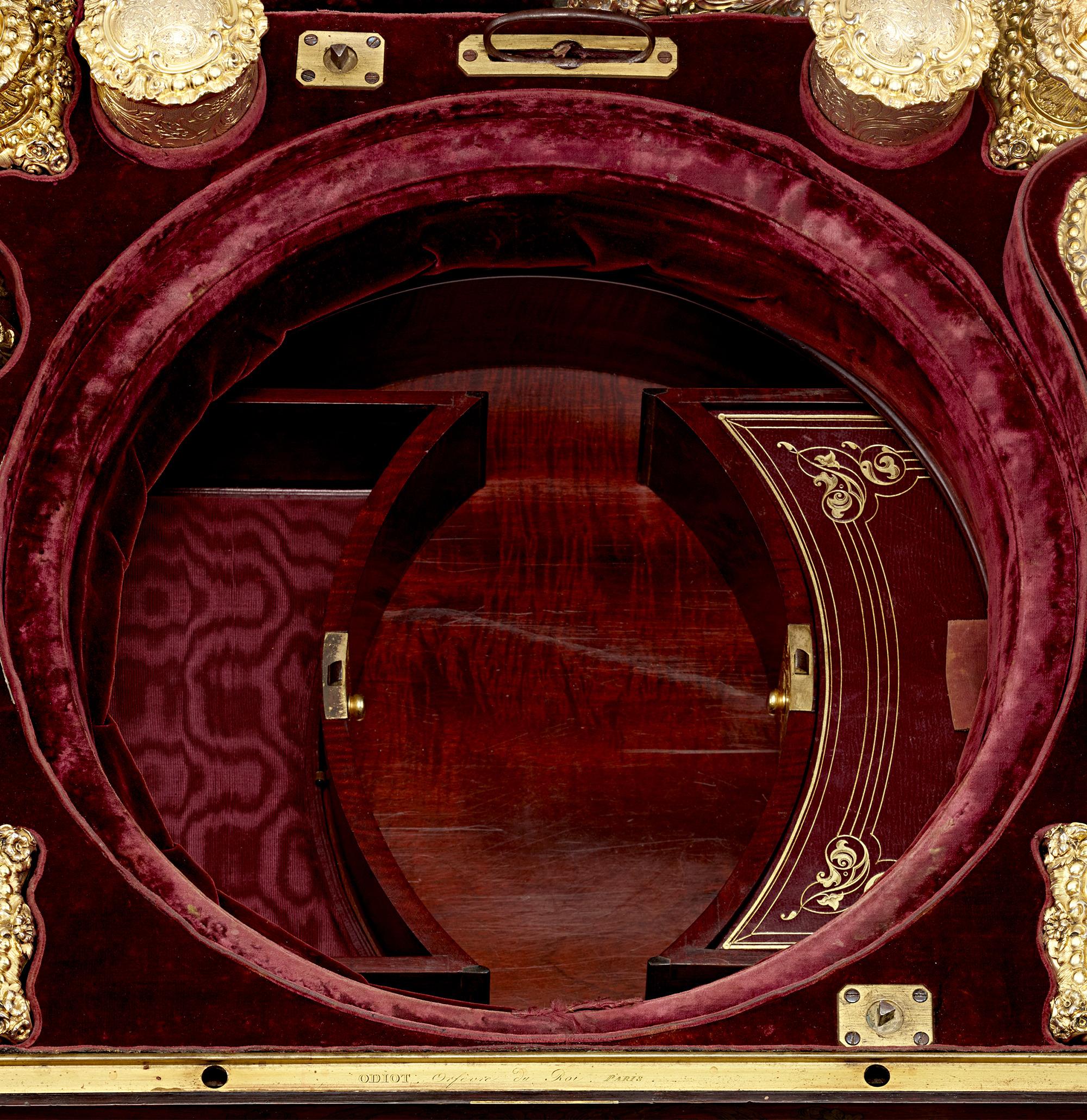 19th Century Odiot French Empire Silver-Gilt Traveling Dressing Case