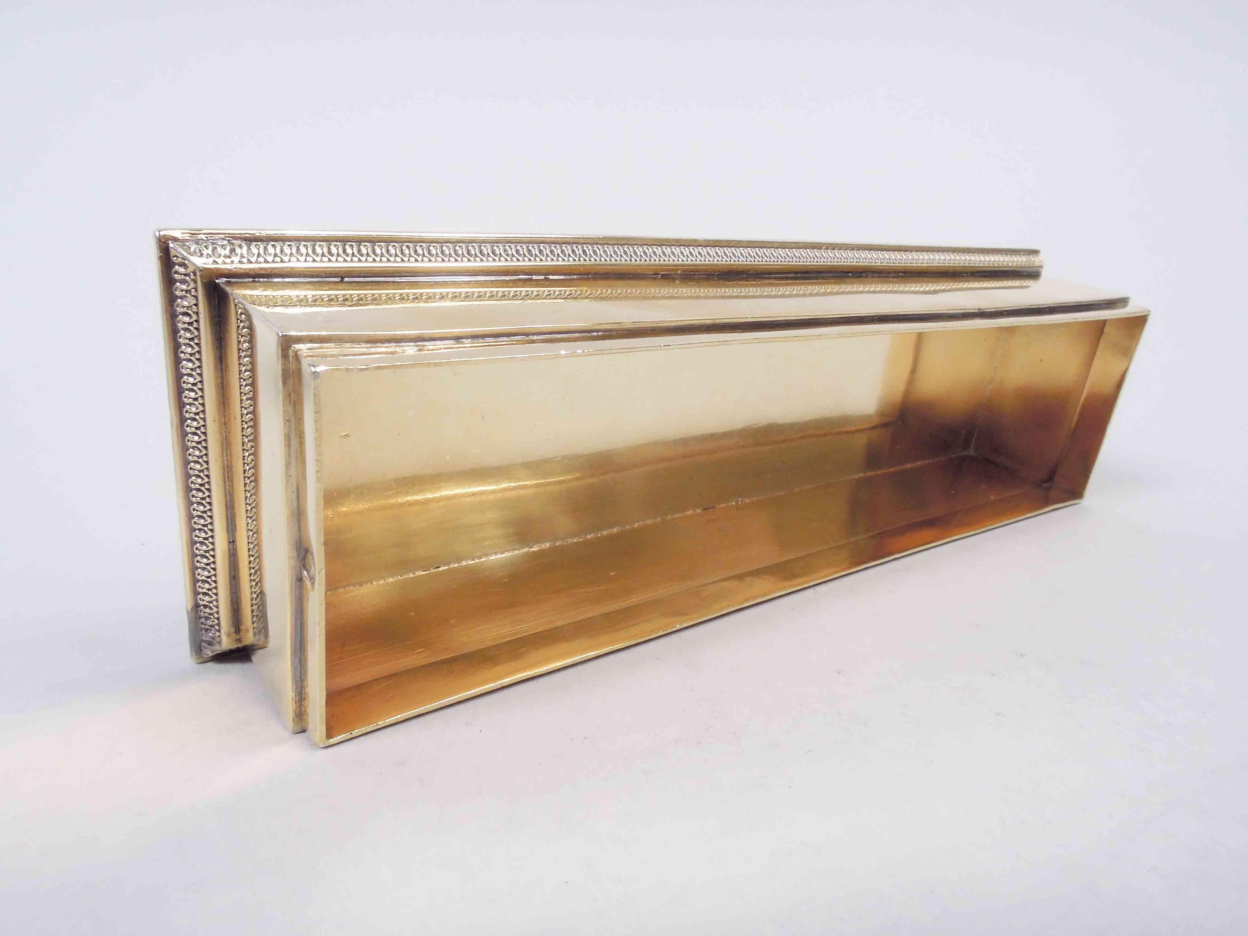 Odiot French Restauration Return of the Bourbons Silver Gilt Box For Sale 6