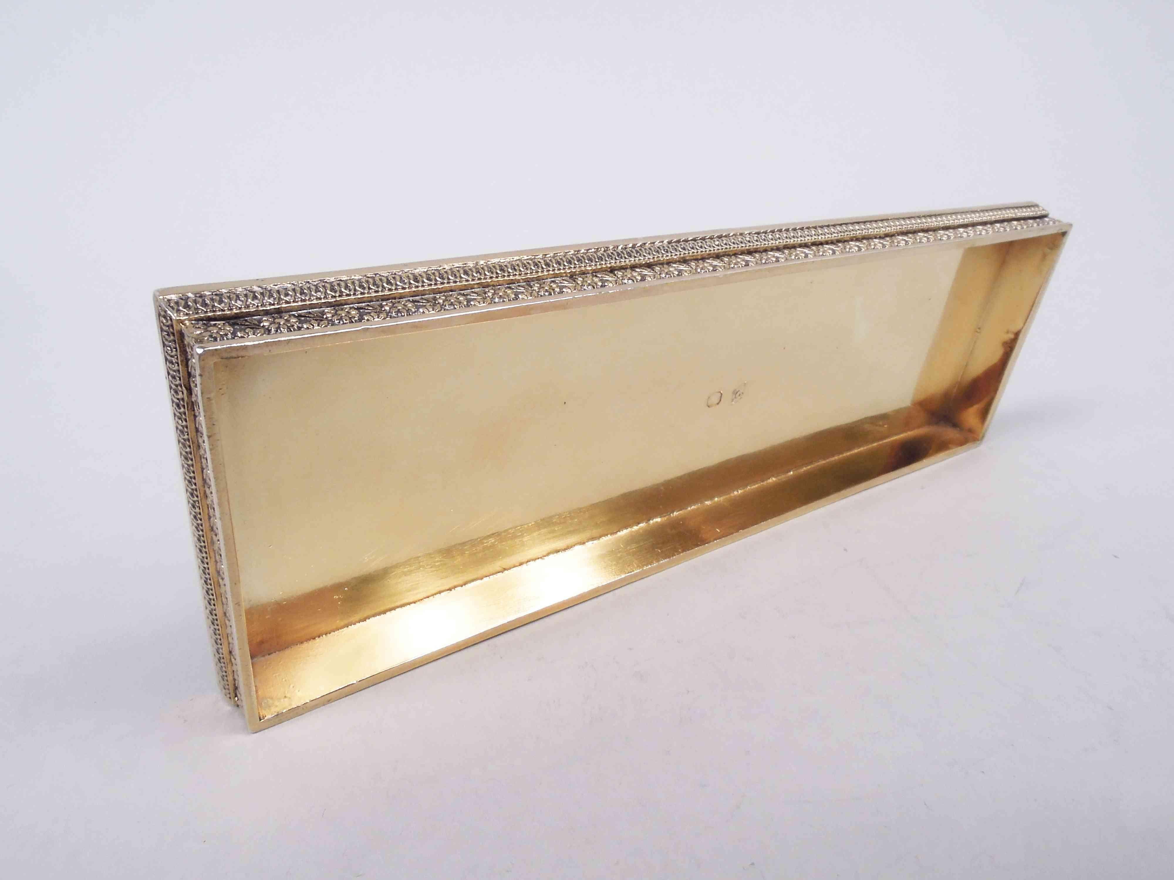 Odiot French Restauration Return-of-the-Bourbons Silver Gilt Box For Sale 6