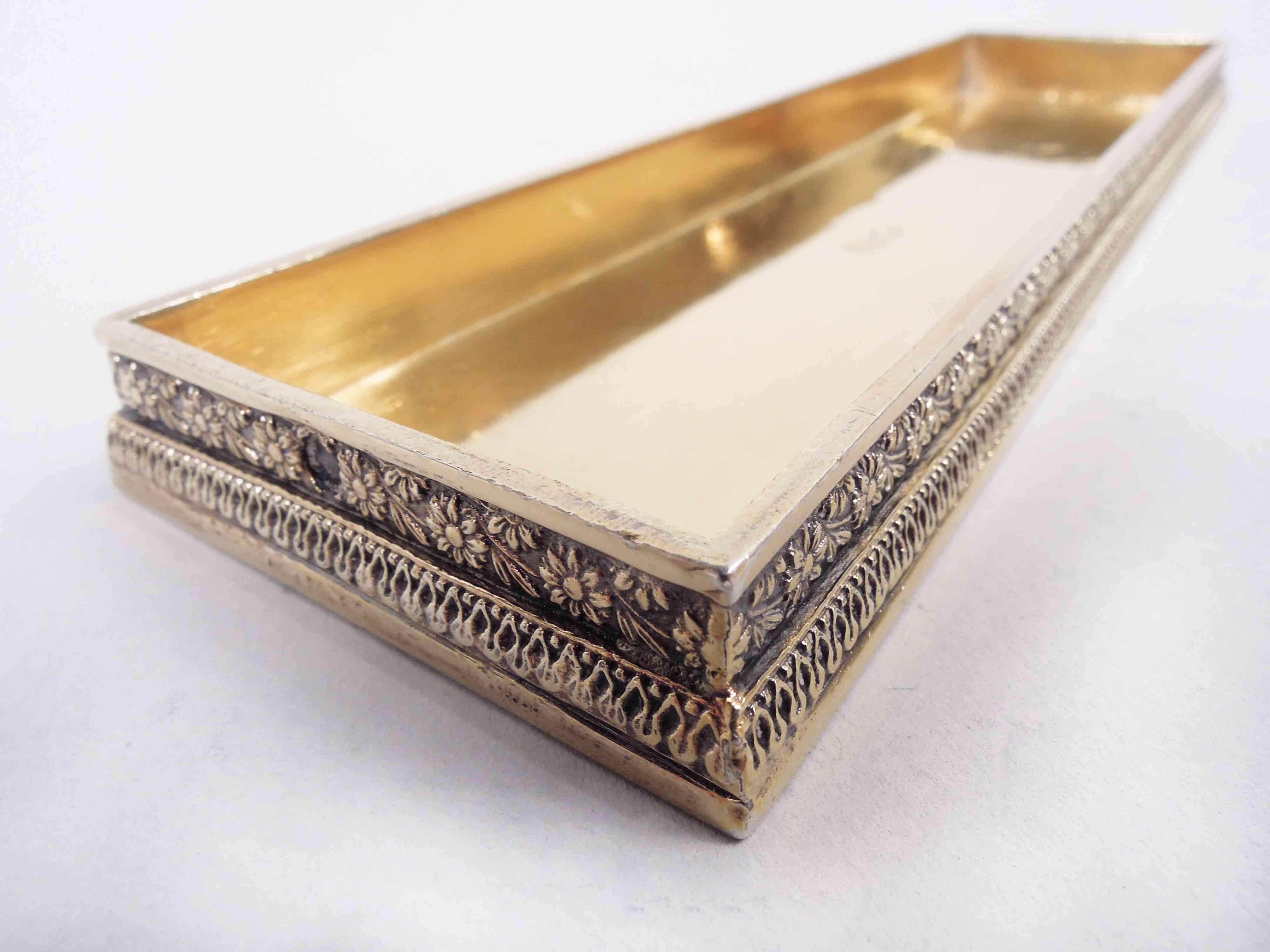 Odiot French Restauration Return of the Bourbons Silver Gilt Box For Sale 5