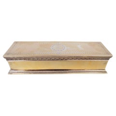 Odiot French Restauration Return of the Bourbons Silver Gilt Box