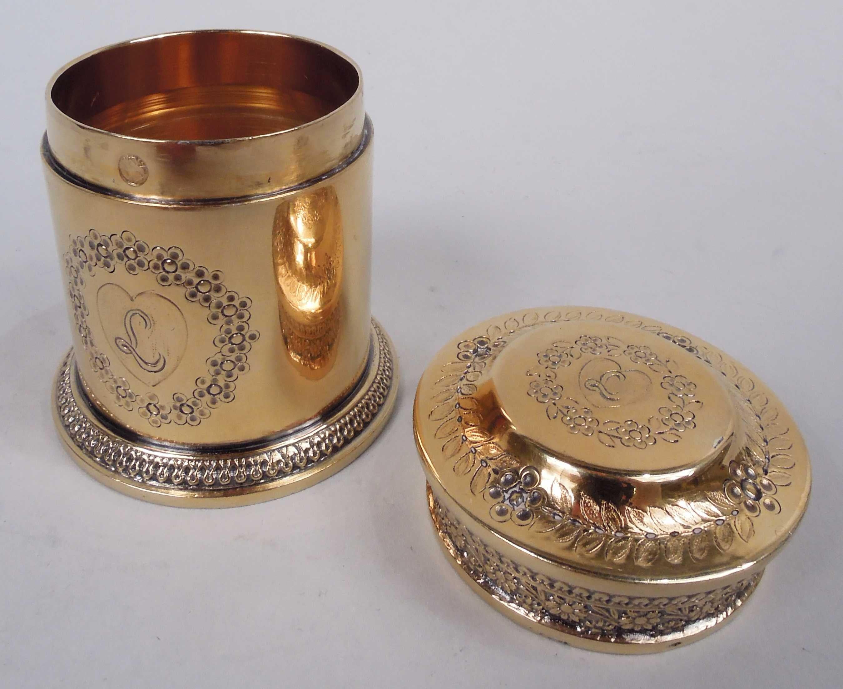 Odiot French Restauration Silver Gilt Box  In Good Condition For Sale In New York, NY