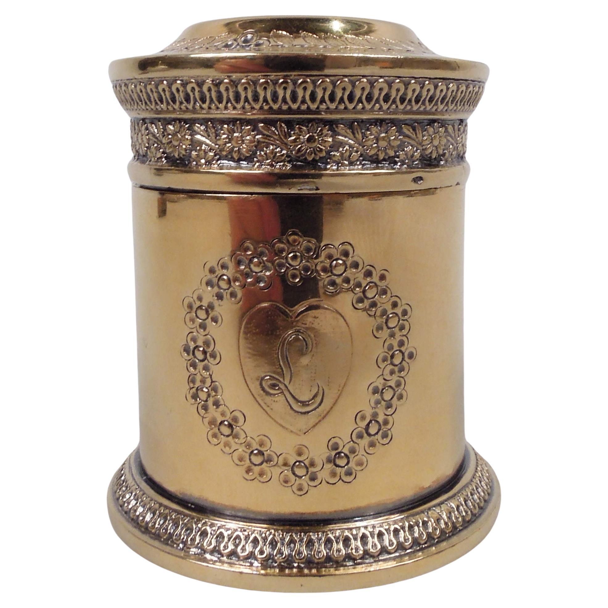 Odiot French Restauration Silver Gilt Box  For Sale