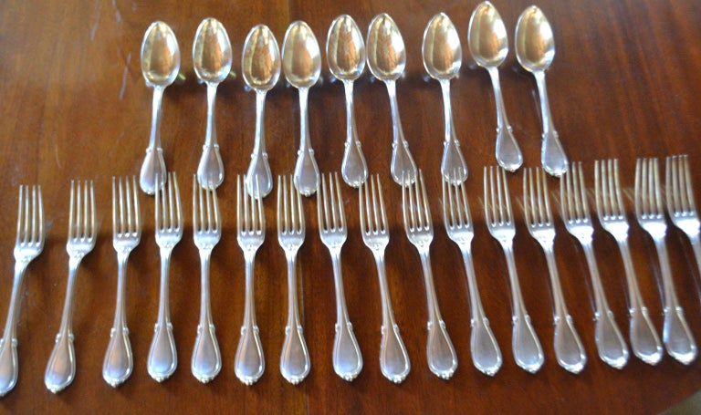 Odiot Paris Sterling Fontanelle Silverware For Sale at 1stDibs