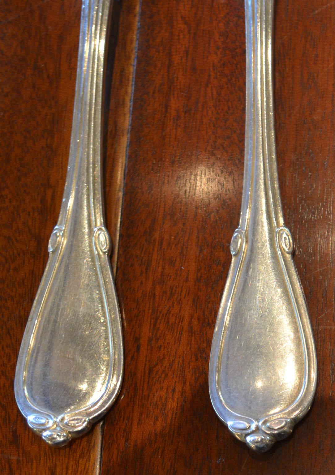 French Odiot Paris Sterling Fontanelle Silverware For Sale