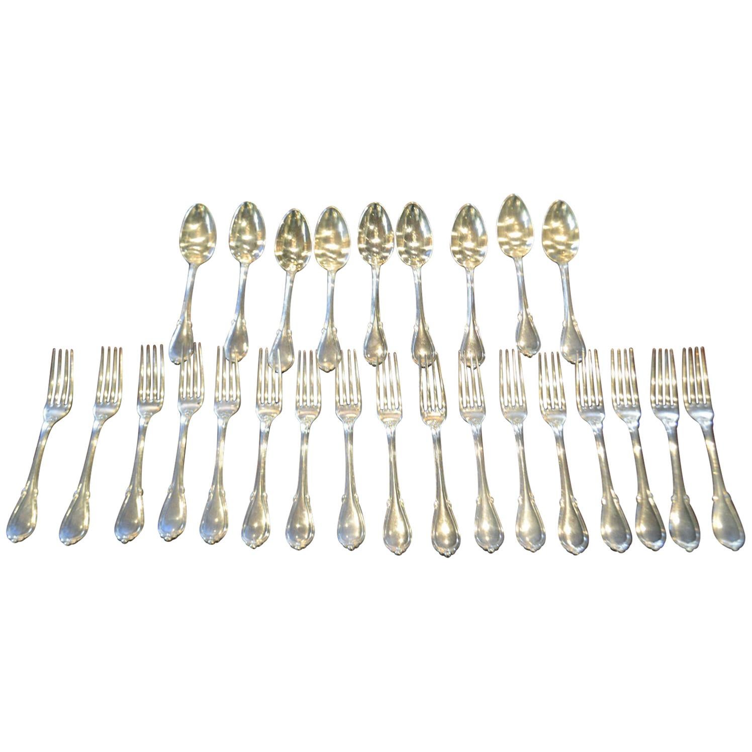 Odiot Paris Sterling Fontanelle Silverware For Sale