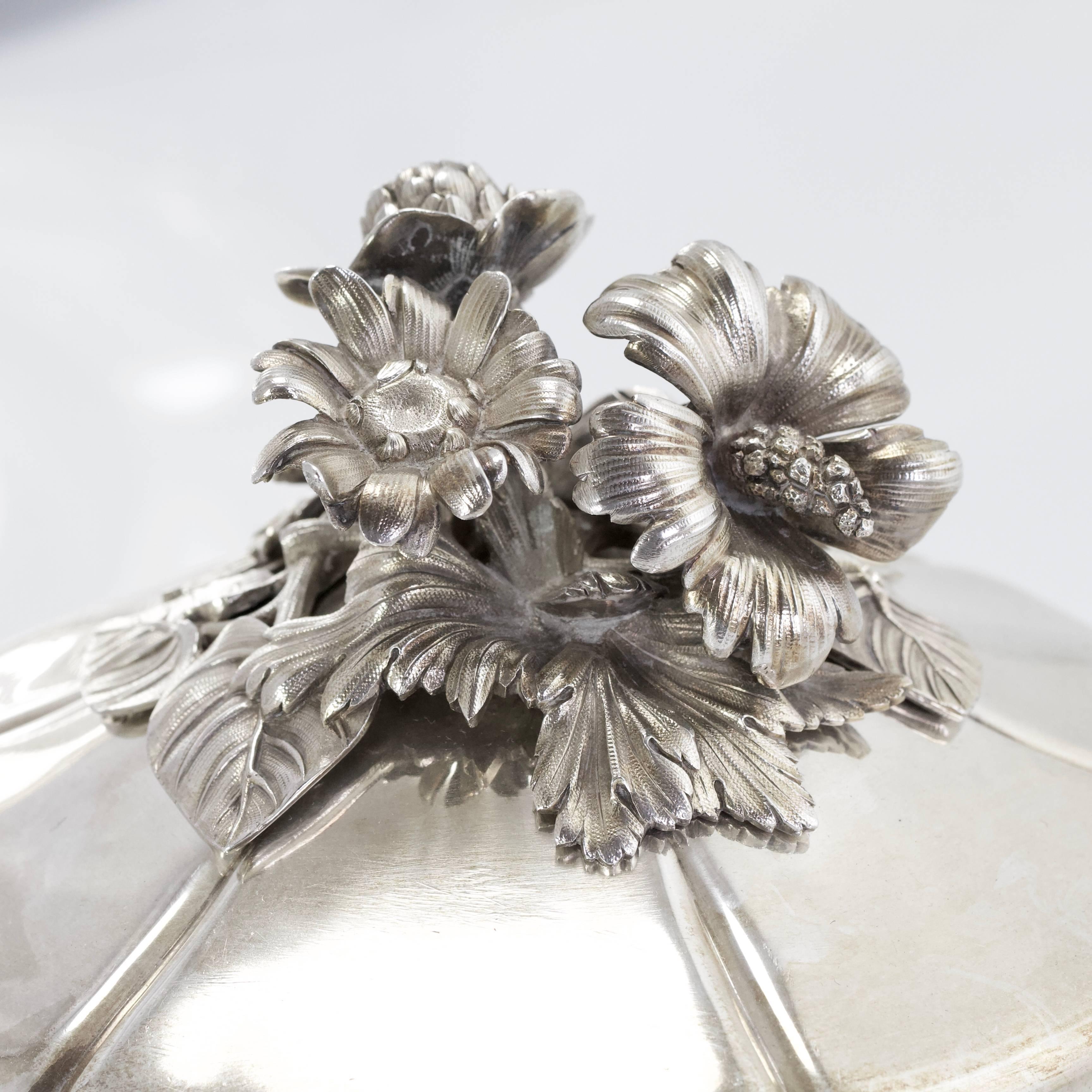 Odiot Sterling Silver Covered Vegetables Dishes For Sale 5