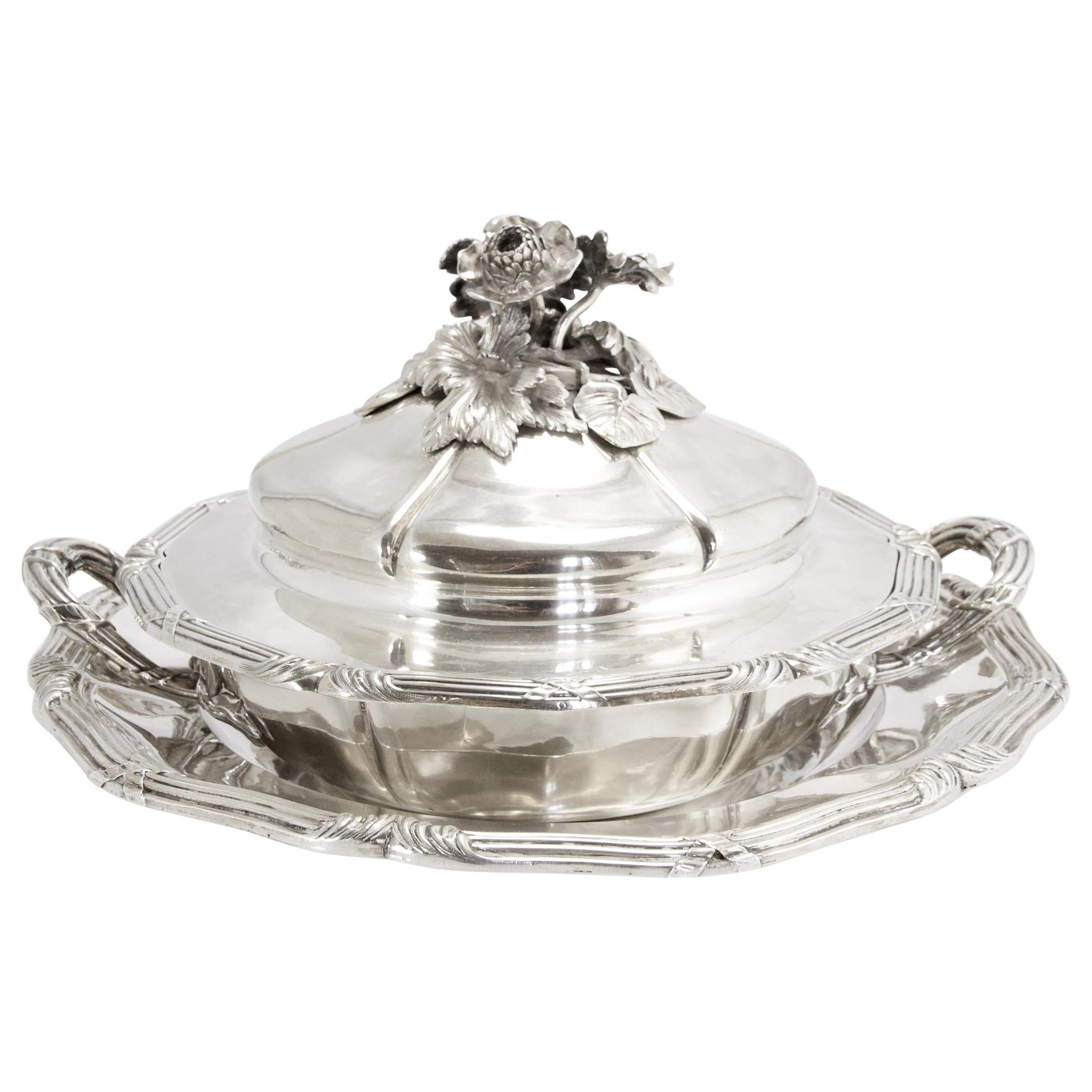 Odiot Sterling Silver Covered Vegetables Dishes For Sale
