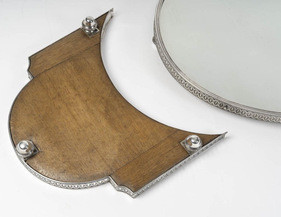 Silver ODIOT – Three-piece silver centerpiece – Late 19th century For Sale