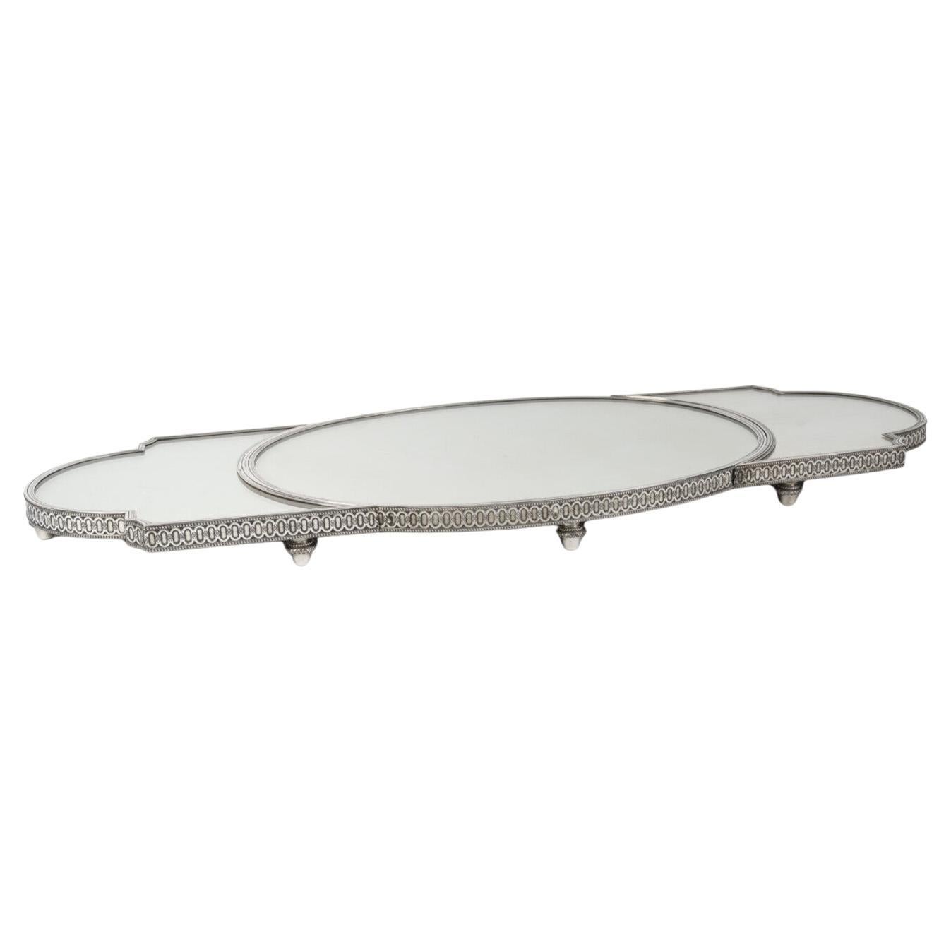 ODIOT – Three-piece silver centerpiece – Late 19th century For Sale