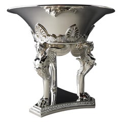 Odiot, Three Sphinx Fruit Basket, Style Thomire, French Sterling Silver