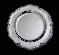 Odiot - Deux plateaux de service ronds Louis XVI français anciens 950