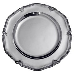 Odiot - Two Antique French 950 Round Louis XVI Serving Platters + Wraps