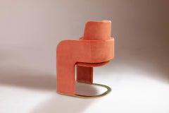 DOOQ Dining Chair Odisseia in Red Velvet and Brass