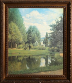 Promenade in the Garden, Impressionist Giclee Print after Odoardo Borrani