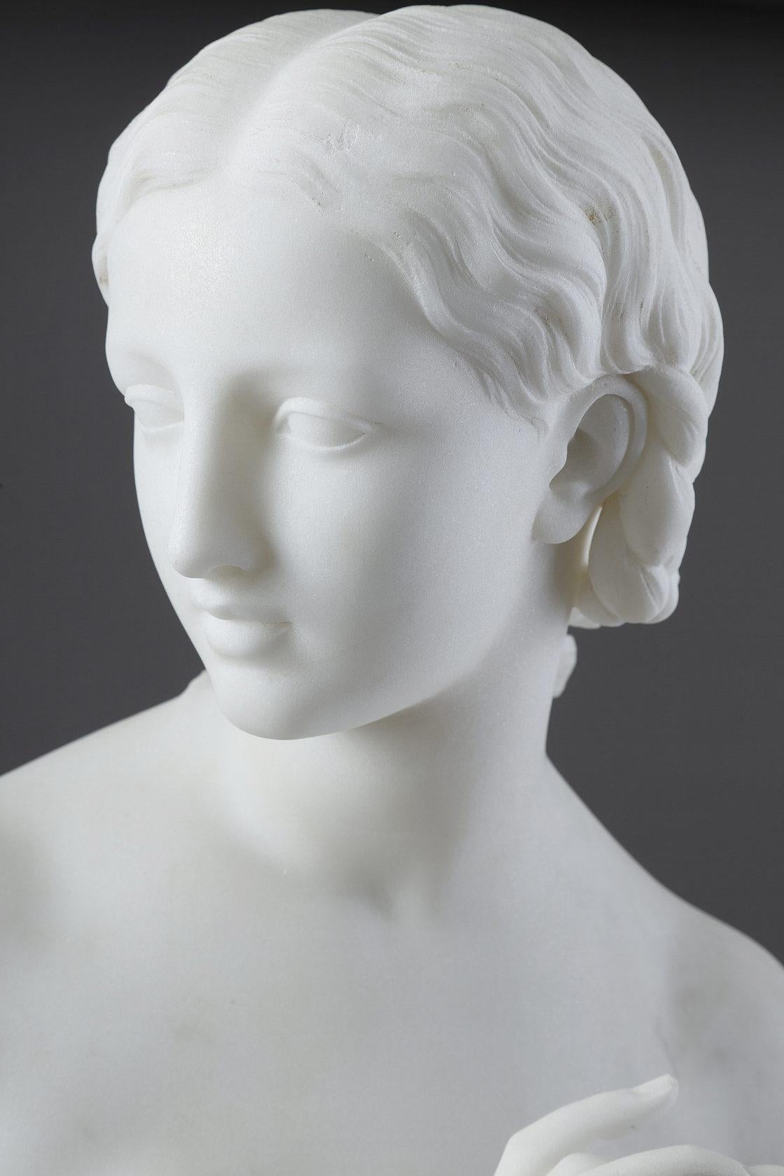 Musidora (Schwarz), Nude Sculpture, von Odoardo Fantacchiotti