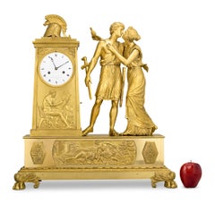 Odysseus and Theseus French Empire Mantle Clock by André Antoine Ravrio