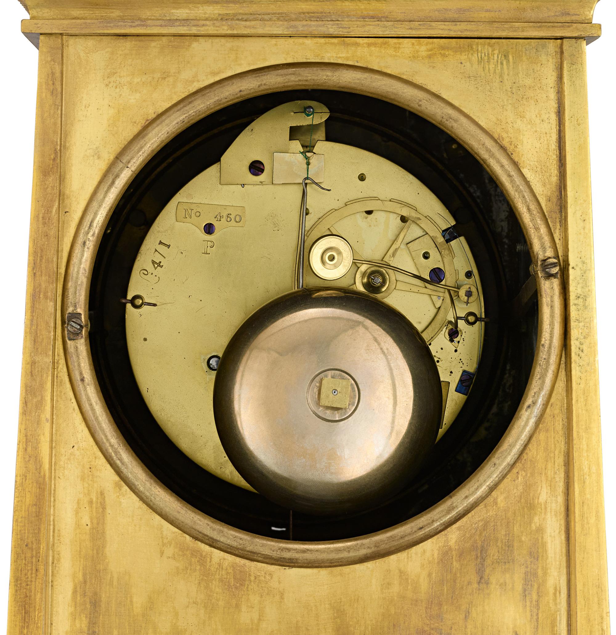 Odysseus and Theseus French Empire Mantle Clock by André Antoine Ravrio For Sale 2